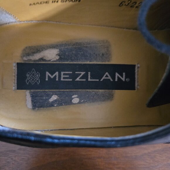 Mezlan Men\'s Redford Size 9M Black Leather and Suede Dress Shoes w/Decor laces main image 8